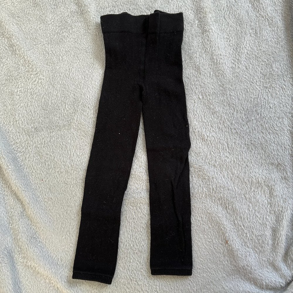 Like NEW H&M Black Footless Knit Tights Sz 1-2 yrs